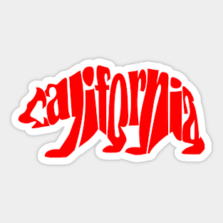 red california bear Sticker